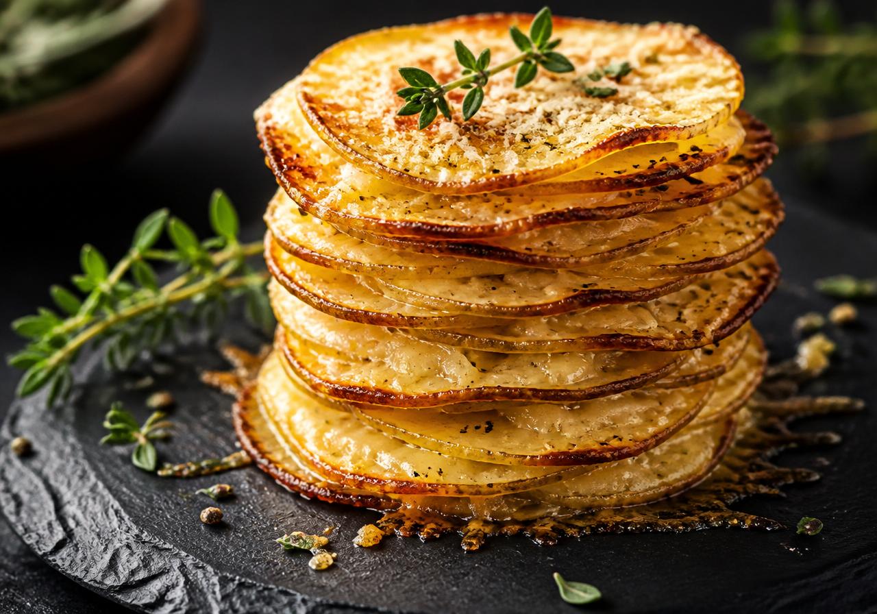 Foto da receita de Batata Empilhada com Parmesão