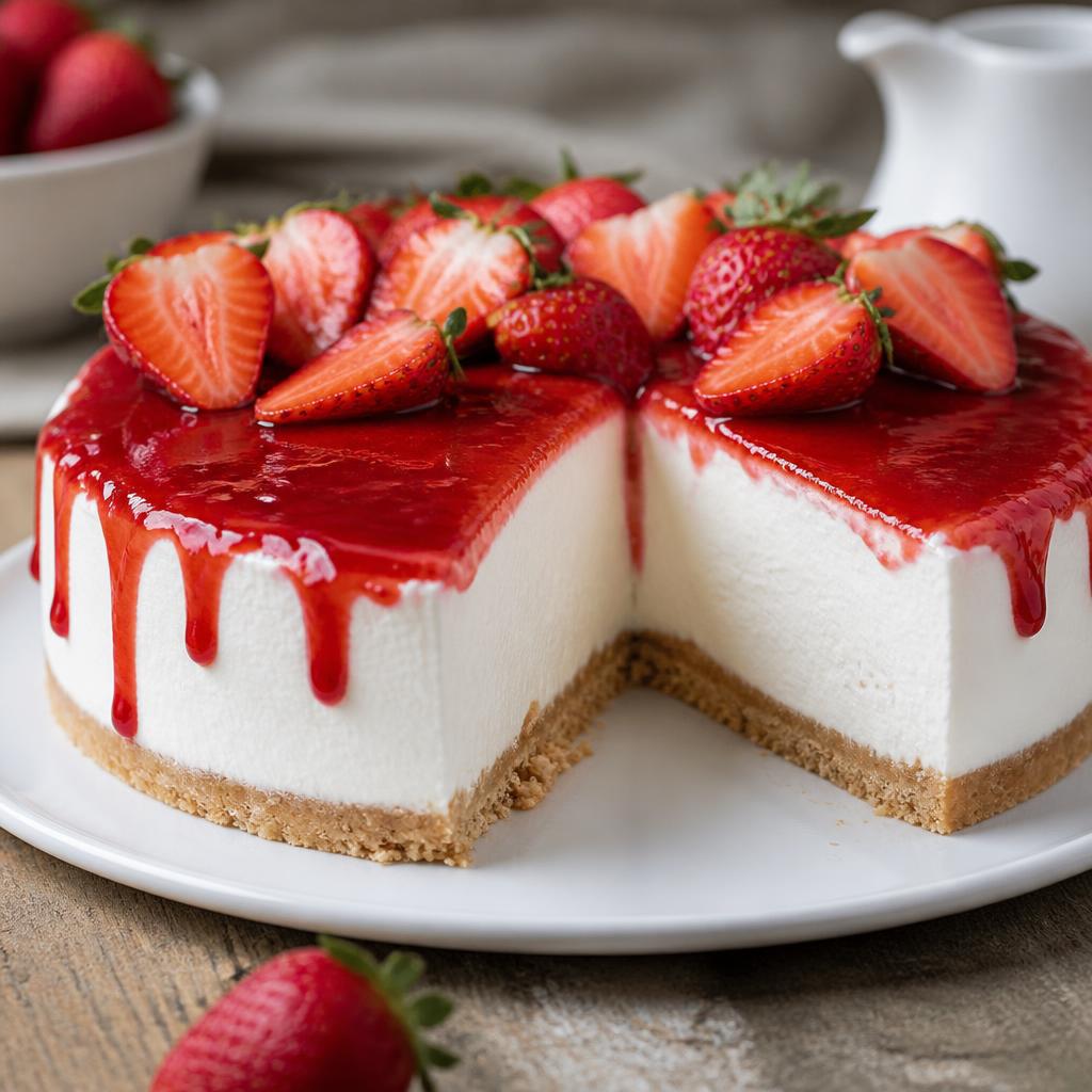 Foto da receita de Cheesecake de Iogurte Sem Forno